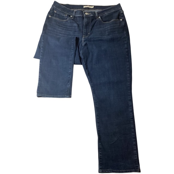 Levi's Deep Indigo Straight Leg Jeans Plus Size 16 - Picture 1 of 11